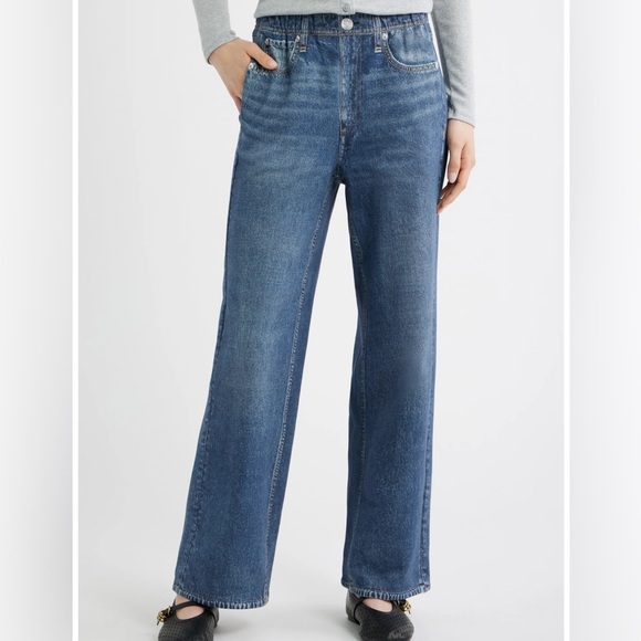 rag & bone Denim - Rag and Bone Miramar Ankle Length Pull On Wide Leg Sweatpant Jeans sz 28